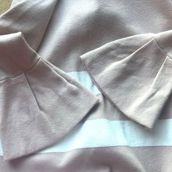 RACHEL Rachel Roy Sweater Womens Medium Beige Viscose Knit Bell Sleeve Bow Back - Picture 6 of 11